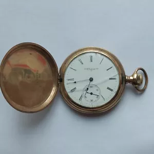 Antique 1904 Elgin Grade 210 Model 6 16s 7j Gold Filled Hunter Case Pocket Watch - Picture 1 of 11
