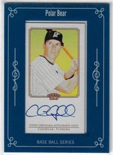 2010 Topps 206 Mini Framed Autographs Polar Bear #CC Chris Coghlan