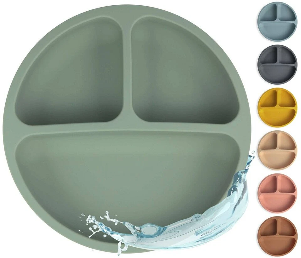 OLGS Silikon Teller Fächern für Baby & Kind, Snackteller Babyteller Kinderteller - Bild 1 von 1