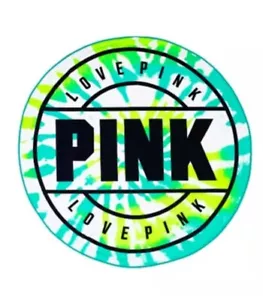 VICTORIAS SECRET PINK Tie Dye ROUND CIRCLE Towel, Neon Green Yellow 55" NWOT - Picture 1 of 1