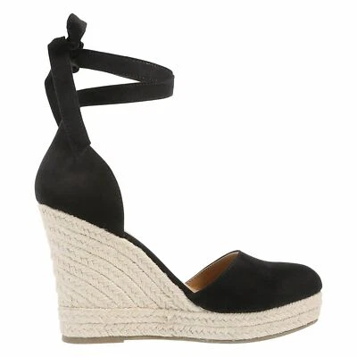 Zapatos de tacón alto con cuña alpargata negra Brash Escape para mujer talla 9,5-10 M Foto 1 de 3