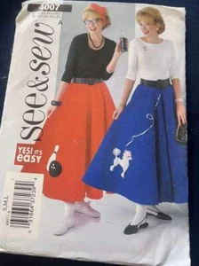 Butterick See & Sew 4007 Retro Rock Petticoat & Applikationen Gr. S M L - Bild 1 von 6
