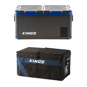 Kings Stayzcool 75L Camping Fridge Freezer + Insulating Cover 12v/24v/240v - Picture 1 of 12