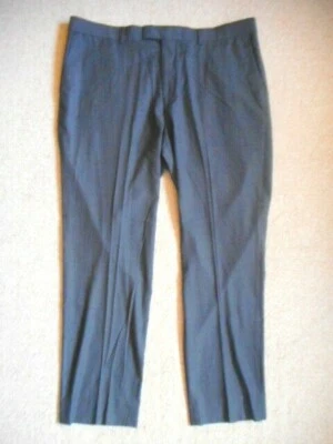 Mens Pants-INC-gray pinstripe rayon/wool stretch "London"-38X32 - Image 1 of 4
