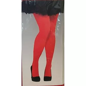 Rote Übergröße Strumpfhose blickdicht Halloween Weihnachten Valentinstag Kostüme sexy NEU - Bild 1 von 4