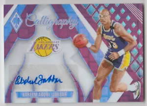2023-24 Panini Phoenix Calligraphy Kareem Abdul-Jabbar Red Pandora FOTL Auto /11 - Picture 1 of 2