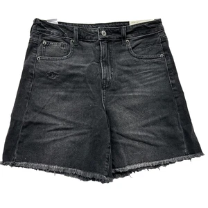 American Eagle A-Line Denim Jean Shorts Size 4 black/gray Wash NWT - Picture 1 of 3