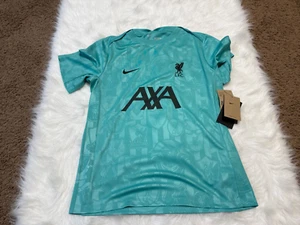Nike Liverpool F.C. Academy Pre-Match Green Size Medium Soccer Jersey FN9653-303 - Picture 1 of 5
