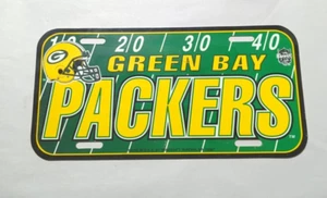 VINTAGE WINCRAFT GREEN BAY PACKERS NFL FOOTBALL PLASTIC LICENSE PLATE - Picture 1 of 2