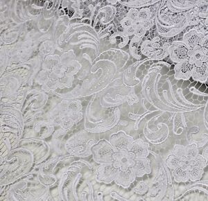 15 Colors Maggie Guipure Venice Medium to Heavy Weight Lace Fabric by the Yard