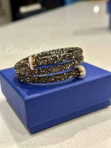 Brazalete Swarovski Crystaldust doble envoltura, mediano 5,4*5,4 cm, 5348102 (cc-104) - Imagen 1 de 7