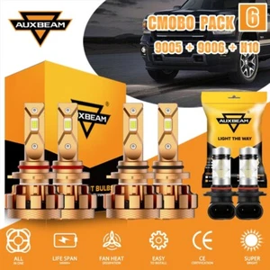 AUXBEAM F16 PLUS 9005 9006 H10 LED Headlights for Chevy Avalanche 1500 2002-2005 - Picture 1 of 12