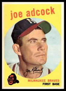 1959 Topps #315 Joe Adcock Milwaukee Braves NR-MINT - Picture 1 of 2