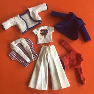 6 Vintage Retro 60-70s Original Sindy Doll Mix Match Flare Trouser Fleece Jacket - Picture 1 of 20