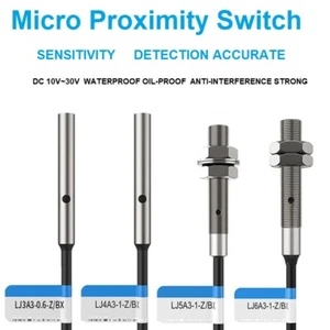 Micro Inductive Proximity Switch50mA Second Third Line NPN NO/NC Metal Induction - Picture 1 of 33