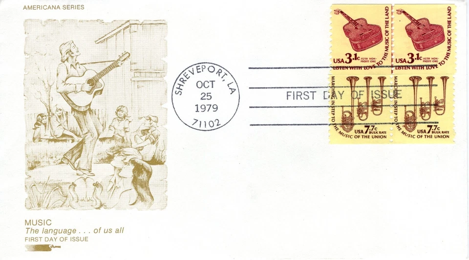 MUSIC AMERICANA SERIES -  SHREVEPORT, LA  1979  FDC17838 - Image 1 of 1