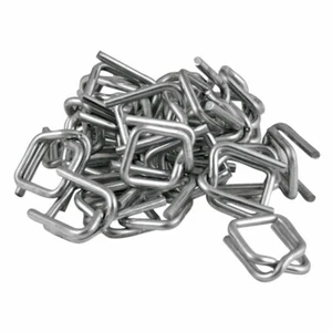 Sigilli acciaio galvanizzato autobloccanti x reggia Tessile Larg 16 mm 1000 pz - Picture 1 of 1