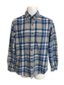 New St John's Bay Men's S Blue Plaid Flannel Shirt Long Sleeve Button Up - Picture 1 of 4
