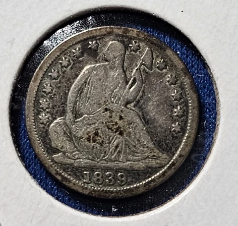 1839 O Seated Liberty Half Dime 5c Better Grade Cover