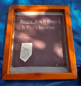 Vintage Silk Screen Printing Frame. Wood, , 21.75" X 18.75" Outside Measurement - Picture 1 of 3