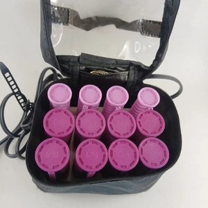 Conair Compact 12 Hot Rollers Curlers w/11 Clips Travel Pageant Fast HeatUp READ - Picture 1 of 10