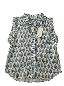 Dylan Women’s Top Size S Cotton Blouse Printed New - Picture 1 of 13