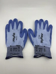 Guanti da lavoro Ansell HyFlex 11-518 taglia 6 S HPPE PU rivestiti resistenti al taglio nuovi - Foto 1 di 3