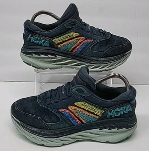 Womens Hoka One One Bondi L Embroidery - Outer Space Athletic Shoes Size 7 M - Picture 1 of 9
