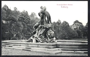 Ansichtskarte Coburg, Herzog Carl Eduard-Brunnen - Picture 1 of 2