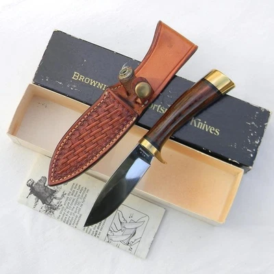 BROWNING USA vintage 1960th mod 37181 DROP POINT HUNTER I orig sheath, rare NIB - Image 1 of 4