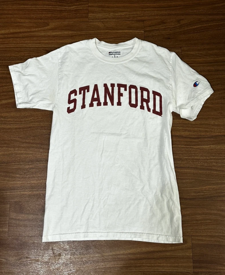 Champion Stanford White T-Shirt Women Small Short Sleeve - Image 1 of 4