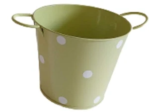 Oase Dotty Blech Topf Pflanzeimer mit Ohren grün - Bild 1 von 2