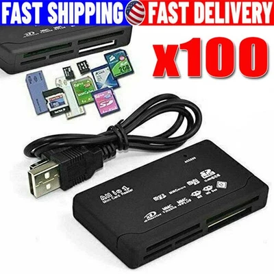 Memory Card Reader Mini 26-IN-1 USB 2.0 High Speed For CF xD SD MS SDHC LOT - Image 1 of 4