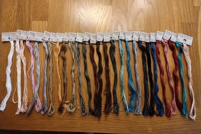 Weeks Dye Works Hand Over Dyed Fibers Embroidery Floss  Thread 27 piece lot-#B - Image 1 of 4