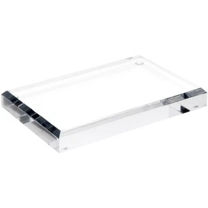 Plymor Clear Acrylic Rectangular Beveled Display Base, 6" W x 4" D x 0.75" H - Picture 1 of 1