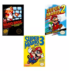 Póster de videojuego de Super Mario Bros. 1 2 3 11x17 - Imagen 1 de 5
