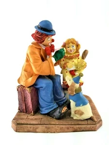 Aldon Ltd Ed Carnival Clown Collection COA #148 Clown applying makeup 1988 4lbs - Picture 1 of 10