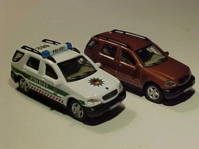 LOTE 2: 2001 Mercedes M Police Schuco & Street Hongwell 1/72 Diecast Como Nuevo Suelto Foto 1 de 4