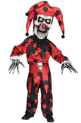 Brand New Bobble Head Evil Jester Clown Child Costume - Image 1 of 2