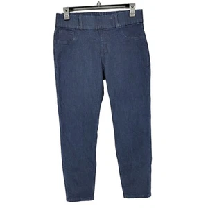Grace in LA Damen Jeans 31 Pull On High Rise Straight Leg Stretch Dark Wash - Bild 1 von 10