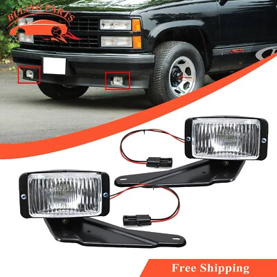 Front Bumper Fog Lights For 88-00 Chevrolet C/K 1500 2500 82-91 S15 82-97 S10 Foto 1 de 4