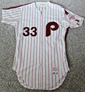 1985 - PHILADELPHIA PHILLIES - Game Worn Used Home JERSEY - Dave Shipanoff - Picture 1 of 7
