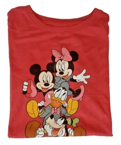 Disney Youth Coral Short Sleeve T-Shirt Mickey and Friends Size L (11-13) - Picture 1 of 4