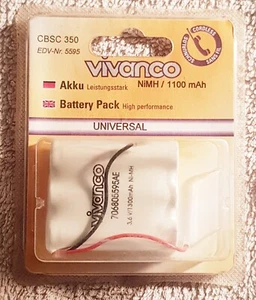 Bateria VIVANCO do telefonów stacjonarnych CBSC 350 CBSC350 1100 mAh akumulator pakiet nowy - Zdjęcie 1 z 5