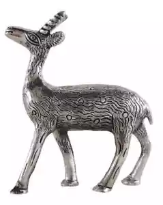 Hirsch Silber Statue Aluminium Prunkstück Figur Home Office Tischdekor 8 Zoll - Bild 1 von 4