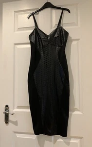 UK Stunning Black Bodycon Lipsy Jessica Dress Size 12 NEW NO TAGS - Picture 1 of 6
