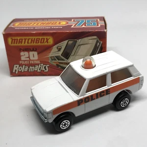 Lesney Matchbox Rolamatics Police Patrol 1975 White - Made In England W/Box - Picture 1 of 22