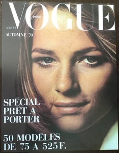 1970 CHARLOTTE RAMPLING : PARIS VOGUE COVER PAGE/POSTER *Approx Size = 11”x 8.5” - Picture 1 of 16