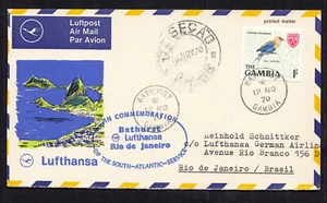 10427/ Lufthansa Erinnerungsbeleg 1970 – Bathurst – Rio de Janeiro - Picture 1 of 1