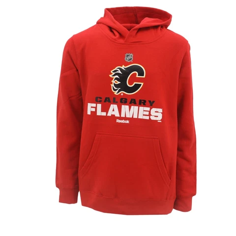 Calgary Flames Official NHL Reebok Kids & Youth Size Hooded Sweatshirt New Tags Cover